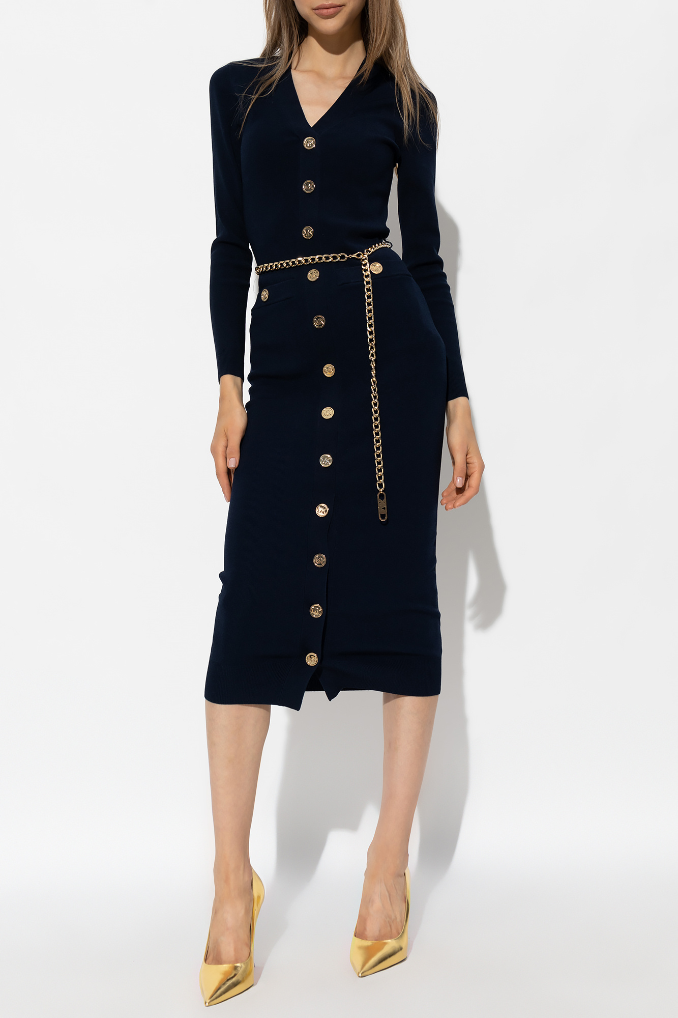 Michael kors belted clearance dress